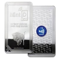 MintID Buffalo Design Silver Bar - 10 Ounce .999 Pure