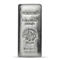 Heraeus 10 Ounce Bar, .999 Pure Silver
