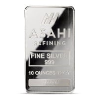 Asahi 10 Ounce Silver Bar (Minted), .999 Pure