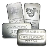 Engelhard Silver Bar - 10 Troy Ounces, .999 Pure Silver (Secondary Market)