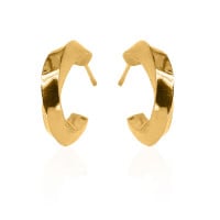 Gold Earrings - Chunky Twist Hoops **Polished Finish** - 12.4 Grams, .9999 Fine 24K Pure