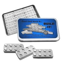 12 Oz Building Block Planner Pack - 24 1/2 Oz Bars (2 x 4), .999 Pure Silver
