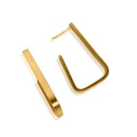 Gold Earrings - Minimalist Triangles **Matte Finish** - 13.7 Grams, 24K Pure