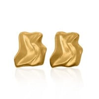 Gold Earrings - Gold Foil **Matte Finish** - 14.3 Grams, .9999 Fine 24K Pure