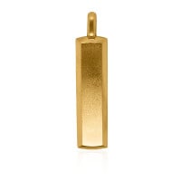Gold Pendant - Bar **Matte Finish** - 15.5 Grams, .9999 Fine 24K Pure