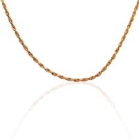 Gold Chain - 2.3 mm Rope Design - 46 cm (18.1") Length, 14.2 Grams 22k Gold