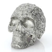 Skull of the Dead - Sterling Silver Statue, 15 Troy Ozs, .925 Pure