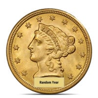 $2.50 Liberty U.S. Gold (1840-1907), Brilliant Uncirculated (BU), 0.1209 Troy Ounce Gold Content