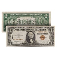$1 U.S. Brown Seal Note, Hawaii (Good to Fine), 1935-A