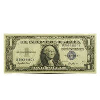 U.S. Silver Certificate - Crisp Uncirculated (CU) $1 USD Note, 1957