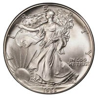 1986 Silver American Eagle - Uncirculated (Possible Toning)