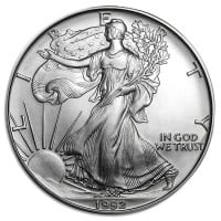 1992 Silver American Eagle - 1 Troy Ounce, .999 Pure
