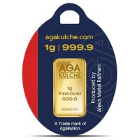 Keychain Assay AgaBullion Gold Bar, 1 Gram .9999 Pure