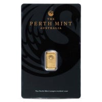 Perth Gold Bar, 1 Gram, .9999 Pure in Assay Package