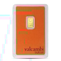 Valcambi Gold Bar, 1 Gram, .9999 Pure in Assay Package