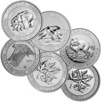 Canadian 1-1/2 Ounce .9999 RCM Silver Coin (BU - Various Designs)