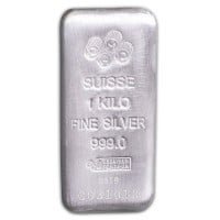 PAMP Suisse 1 Kilo Bar, .999 Pure Silver