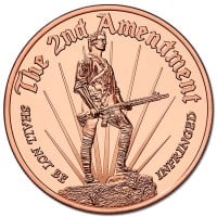 Copper 2nd Amendment (Minuteman) Round - 1 AVDP Oz, .999 Pure Copper