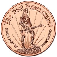 1 oz 2nd Amendment (Minuteman) Copper Round