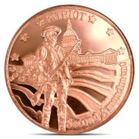 Copper Patriot 2nd Amendment Round - 1 AVDP Oz, .999 Pure Copper