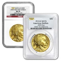 MS70 Graded American Buffalo - 1 Oz Gold (PCGS / NGC) - RANDOM Dates