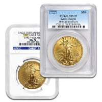 MS70 Graded 1 Troy Oz Gold American Eagle (PCGS / NGC) - RANDOM Dates