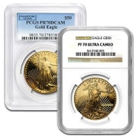 PR70 / PF70 Graded 1 Troy Oz Gold American Eagle (PCGS / NGC) - RANDOM Dates