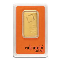 Valcambi Gold Bar, 1 Troy Oz, .9999 Pure