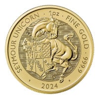 British Royal Mint Tudor Beasts; Seymour Unicorn - 1 Oz Gold Coin .9999 Pure