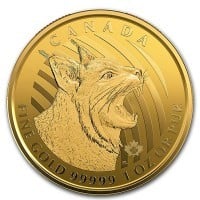 RCM Call of the Wild Bobcat - 1 Troy Oz .99999 Gold