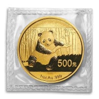 Chinese Panda, RANDOM Date .999 Gold, 1 Troy Ounce (Sealed)