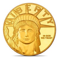Lady Liberty Gold 1 Troy Oz Round - .9999 Pure