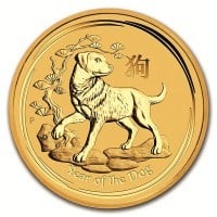 Perth Mint Lunar Series - 2018 Year of the Dog, 1 Oz .9999 Gold