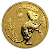 Perth Mint Lunar Series - 2020 Year of the Mouse, 1 Oz .9999 Gold