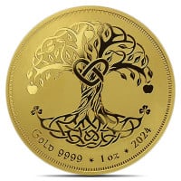 2024 Ireland Tree of Life - 1 Oz Gold Round .9999 Pure