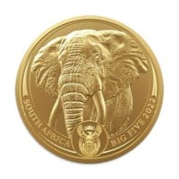 South African Big Five Elephant - 1 Troy Oz .9999 Gold