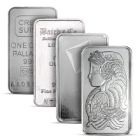 LOOSE Palladium Bar, 1 Troy Oz .9995 Pure - NO Assay Package