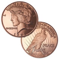 1 oz Copper Peace Round