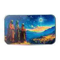 Colorized Three Wise Men's Journey to Bethlehem BAR - 1 Troy Ounce, .999 Pure Silver