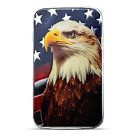 Patriotic Bald Eagle (Colorized) Silver Bar - 1 Troy Ounce