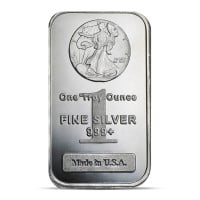 Walking Liberty Design Silver Bar - 1 Ounce .999 Pure