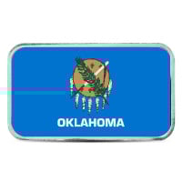 Oklahoma State Flag Silver Bar (Colorized) - 1 Troy Ounce, .999 Pure