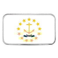 Rhode Island State Flag Silver Bar (Colorized) - 1 Troy Ounce, .999 Pure