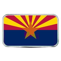 Arizona State Flag Silver Bar (Colorized) - 1 Troy Ounce, .999 Pure