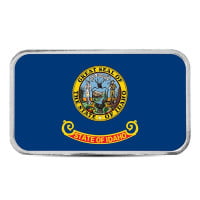 Idaho State Flag Silver Bar (Colorized) - 1 Troy Ounce, .999 Pure