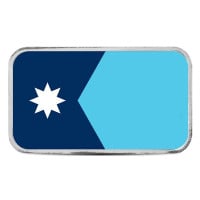Minnesota State Flag Silver Bar (Colorized) - 1 Troy Ounce, .999 Pure