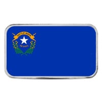 Nevada State Flag Silver Bar (Colorized) - 1 Troy Ounce, .999 Pure