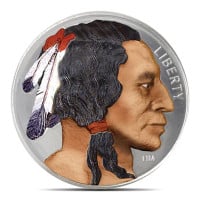 Colorized Buffalo 1 Troy Oz Silver Round - .999 Pure