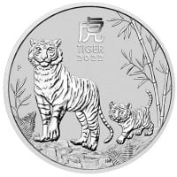Perth Mint Lunar Series - 2022 Year of the Tiger, 1 Oz .9999 Silver