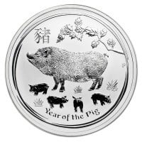2019 Lunar Pig - Perth Mint 1 Oz .9999 Fine Silver
